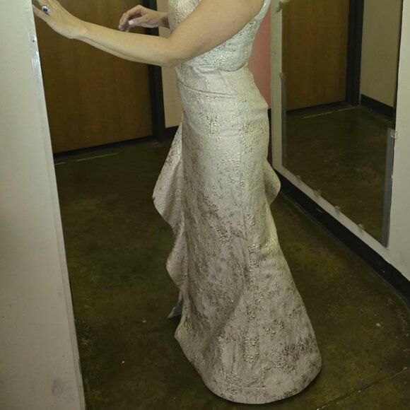 Teri Jon Gold Formal Gown size 10 - Picture 6 of 7